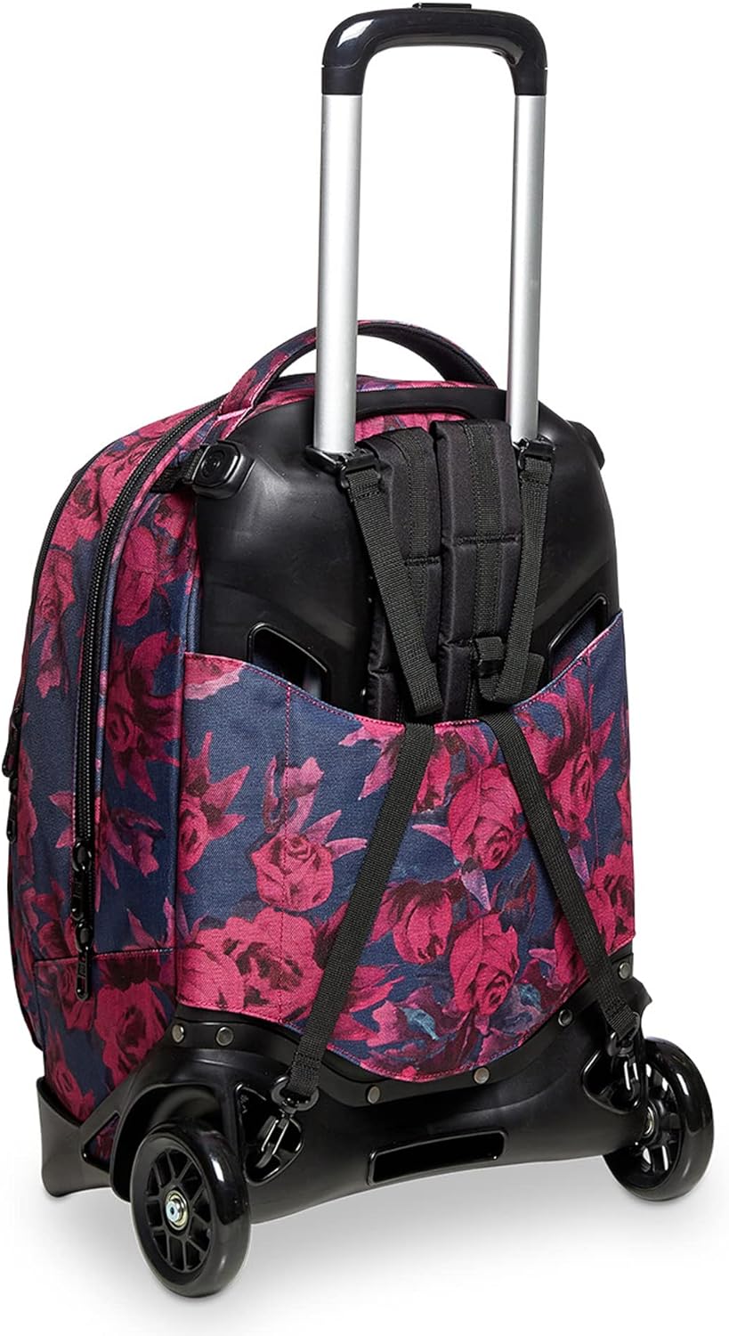 Invicta TROLLEY, Rucksack mit Trolleyfunktion, 3 in 1, Schulranzen mit Rollen, Abnehmbarer Rucksack,