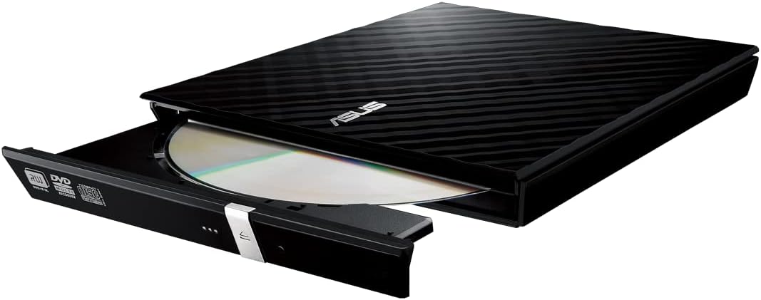 Asus SDRW-08D2S-U LITE/BLK Externer DVD-/CD-Brenner, USB, schlankes Design
