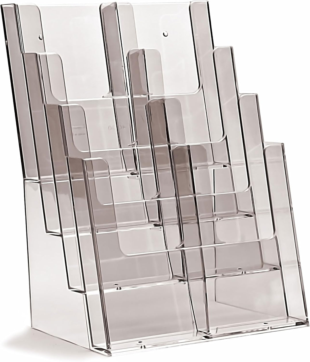 Taymar, Vierstufiger Präsentationsständer für A4/DL Prospekte 2 Stück farblos, 2 Stück