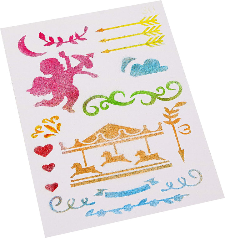 Peach elektrischer Airbrush Stift - 12 Farben - inkl. mehr als 70 Vorlagen - PO150, Blau, Airbrush S