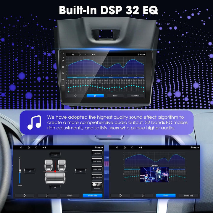 EZoneTronics Android 10.1 für Isuzu D-MAX 2012-2018, MU-X 2013-2017 Autoradio Stereo 9-Zoll-kapaziti