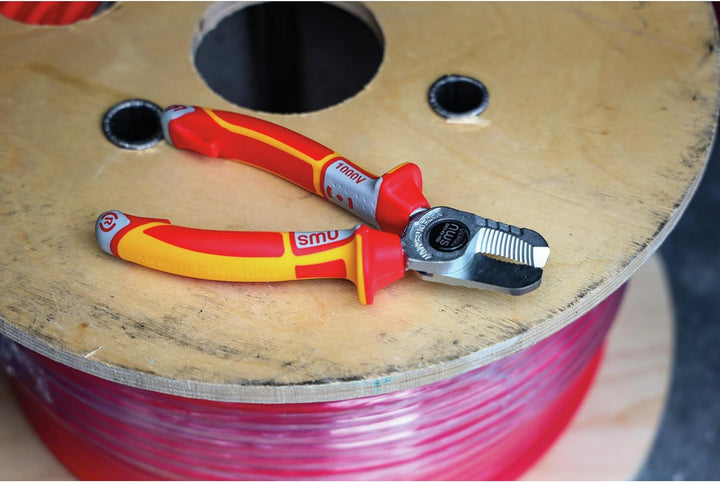 NWS Kabelschneider VDE, 160 mm | zum Abisolieren und Schneiden von Kupfer- und Alukabel | Werkzeugst