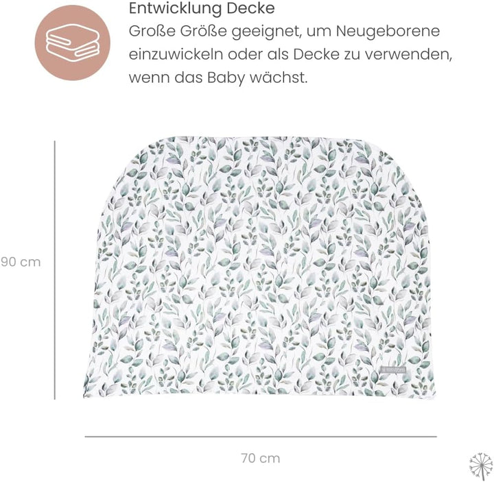 MIMUSELINA Babydecke Baumwolle - Super Warme Baby Blanket für Winter und Herbst - Kuscheldecke Baby
