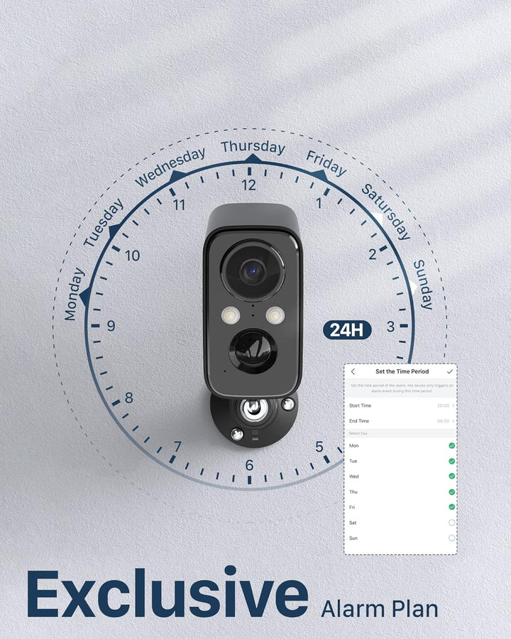 IHOXTX Überwachungskamera Aussen Akku Solar: Kamera Überwachung Aussen WLAN mit Bunte Nachtsicht PIR