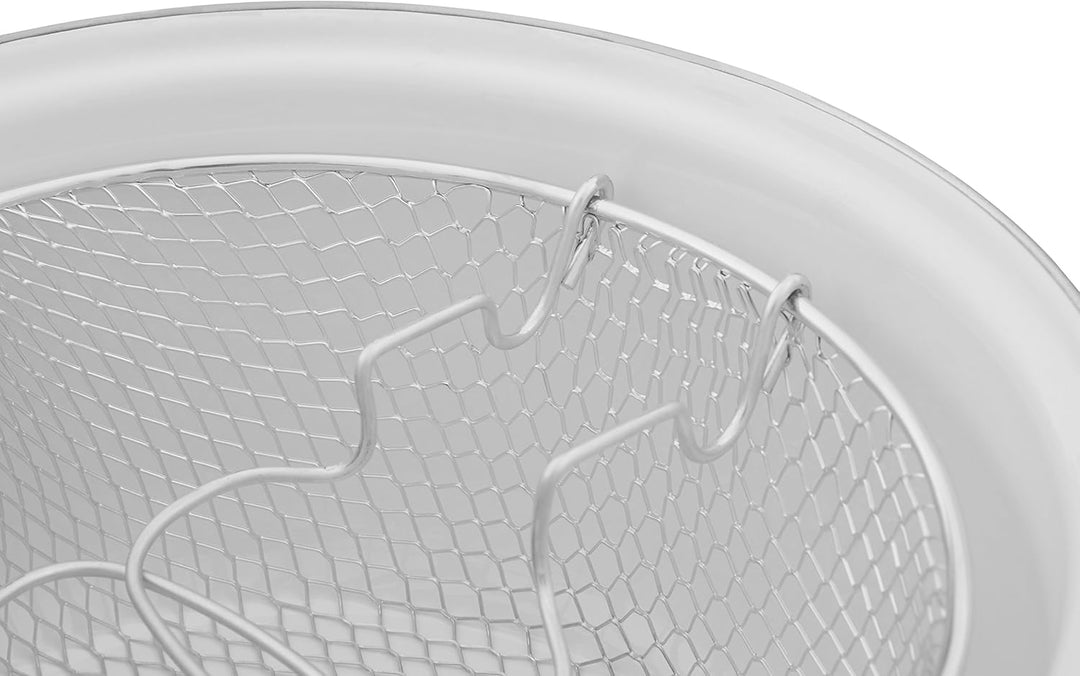 Premier Housewares 102112 Friteuse, Emaille Glas, cremefarben, 33 x 27 x 16 cm Cremefarben Fritteuse