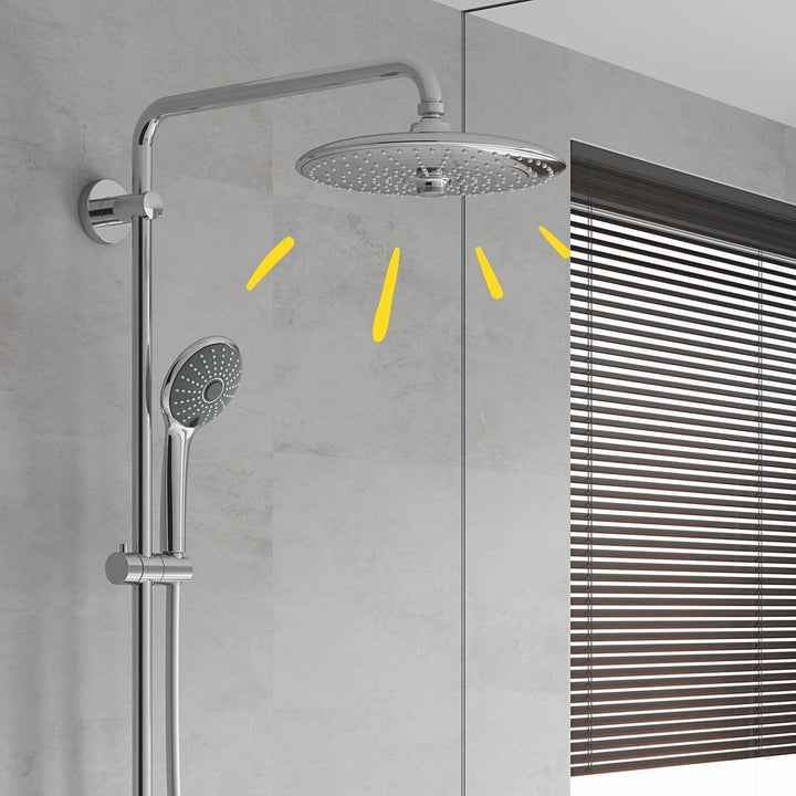 GROHE Vitalio joy 260 - Kopfbrause (wassersparend, 3 Strahlarten, Antikalk-System), chrom, 26462000