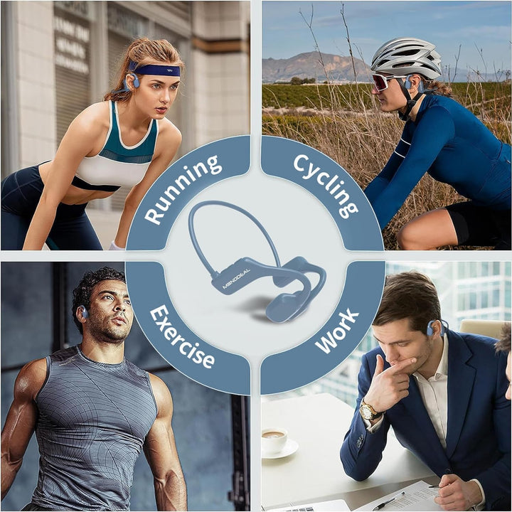 MONODEAL Knochenschall Kopfhörer Bluetooth, Open Ear Kopfhörer Kabellos, 5.2 Sport Bone Conduction K