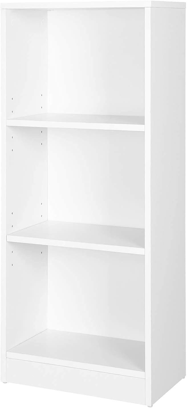 VASAGLE Bücherregal, Regal mit 3 Fächern, Standregal, mit höhenverstellbaren Ablagen, für Wohnzimmer