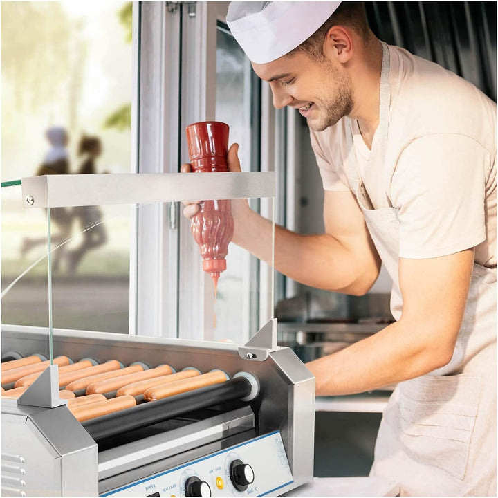 Royal Catering Hot Dog Grill Hot Dog Maschine Hot Dog Maker (11 Rollen, Platz für 20 Würstchen, tefl