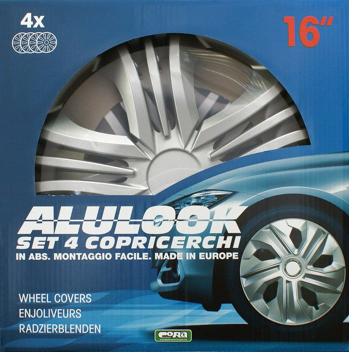 Cora Alulook Fun 40946 Radzierblenden, 16 Zoll, 4 Stück im Set, 16 Zoll