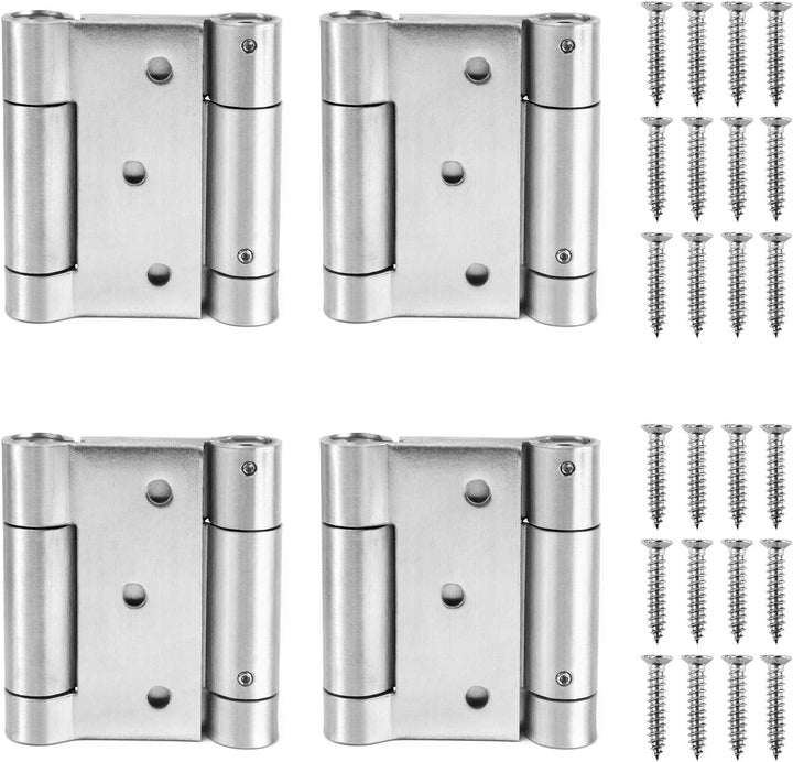 QWORK® Pendeltürband Türscharnier, 304 Edelstahl Scharniere für Pendeltür und Schwingtür für Cafe, S