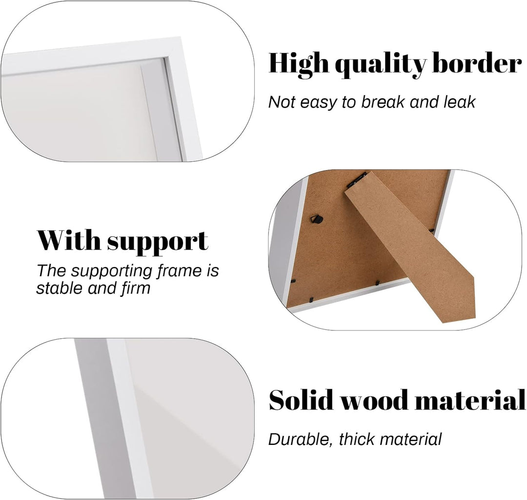 Daelesr 3D Bilderrahmen zum Befüllen A4, Schattenbox Vitrine Rahmen, 3D Tief Objektrahmen mit Transp