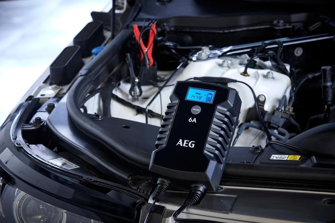 AEG Automotive 10617 Mikroprozessor-Ladegerät für Auto Batterie LD 6.0, 6 Ampere für 6/12 V, 7-HF La