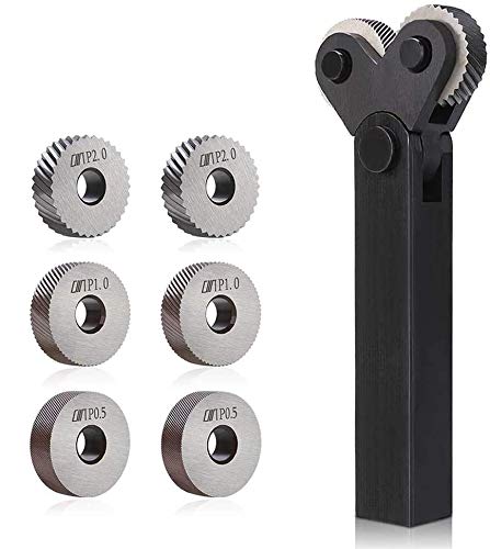 Opaltool Rändelrad-Set, Stahl, Doppelrad, schräge Zähne, Lineares Rändelrad, diagonal, 0,5mm, 1 mm,