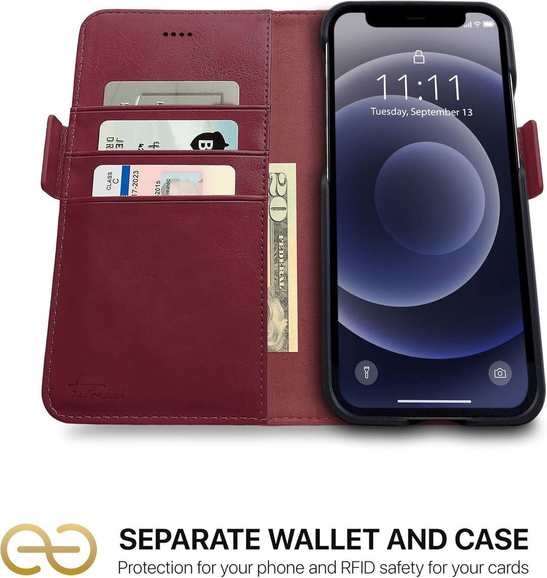 Dreem Fibonacci 2in1 Handyhülle Flipcase für iPhone 12 & 12 Pro | Magnetisches iPhone Case | TPU Etu