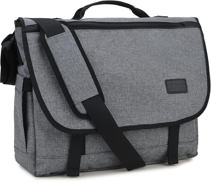 RAVUO Kuriertasche für Herren, wasserabweisend, leicht, 39,6 cm (15,6 Zoll) Laptop, Aktentaschen, Bu