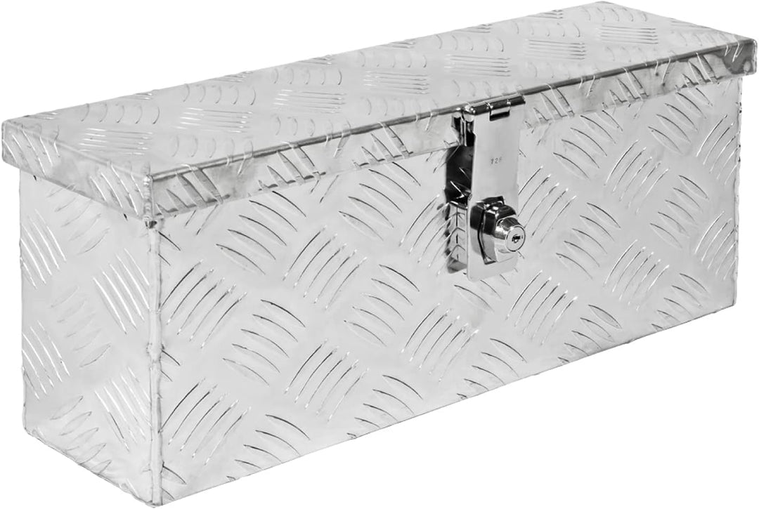 Trucky Truckbox, Deichselbox Aluminium, Anhängerbox 15 Grössen, Werkzeugkiste mit Schloss und Schlüs