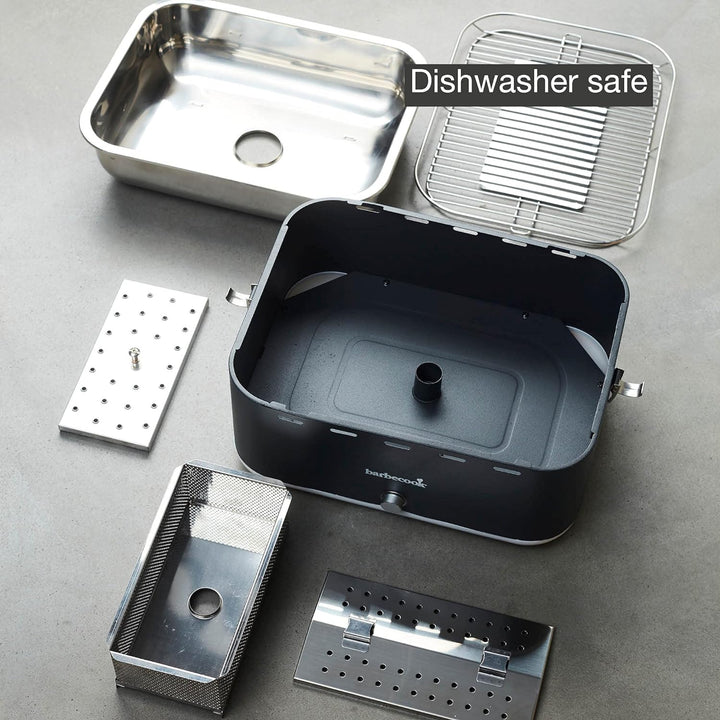 Barbecook Rauchfreier Holzkohlegrill Tischgrill mit Tragetasche geeignet für Balkon als Outdoor Camp