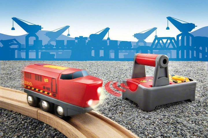 BRIO World 33213 IR-Frachtlok Elektrische Lokomotive mit Fernsteuerung - Zubehör World - Kleinkindsp
