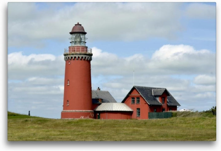 Premium Textil-Leinwand 75 x 50 cm Quer-Format Bovbjerg Fyr (Dänemark) | Wandbild, HD-Bild auf Keilr