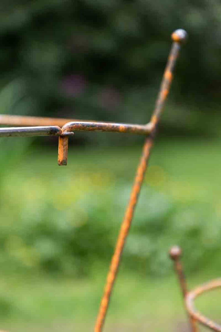 KUHEIGA 2er Set Staudenhalter Rostig aus Höhe: 60cm und 85cm - 2 TLG. Strauchhalter Rankgerüst, Rost