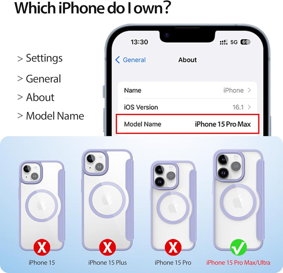 DUX DUCIS Hülle für iPhone 15 Pro Max Handyhülle Kompatibel mit MagSafe, Transparente Anti-Kratzer L