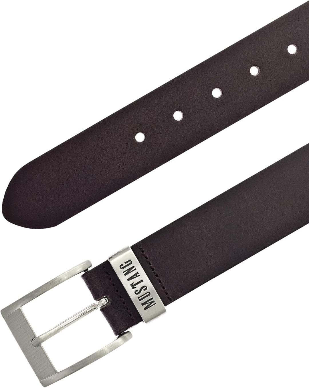 MUSTANG Herren Ledergürtel MG2164L15 40mm Gürtelbreite Schwarz Braun 80-115cm W105 Dark Brown 0691,