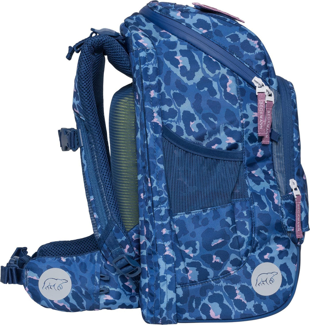 BECKMANN, Schulrucksack-Set Active Air FLX, 6-teilig, Grundschule, inkl. Regenüberzug, 22L, Cheetah