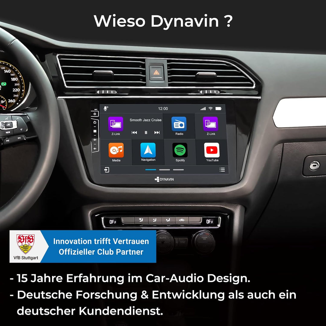 DYNAVIN Android Autoradio Navi Kompatibel für VW Tiguan ab 2016; mit 4 * 100W DSP Verstärker | DAB+
