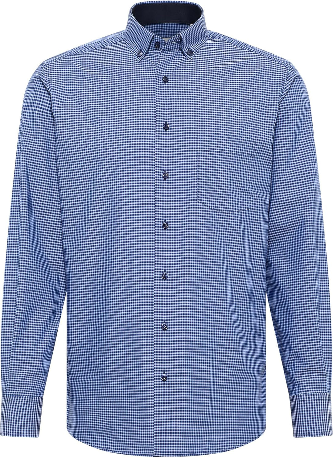 ETERNA Herren Popeline Hemd MODERN FIT 38 Kragen / 67 Ärmel Navy, 38 Kragen / 67 Ärmel Navy