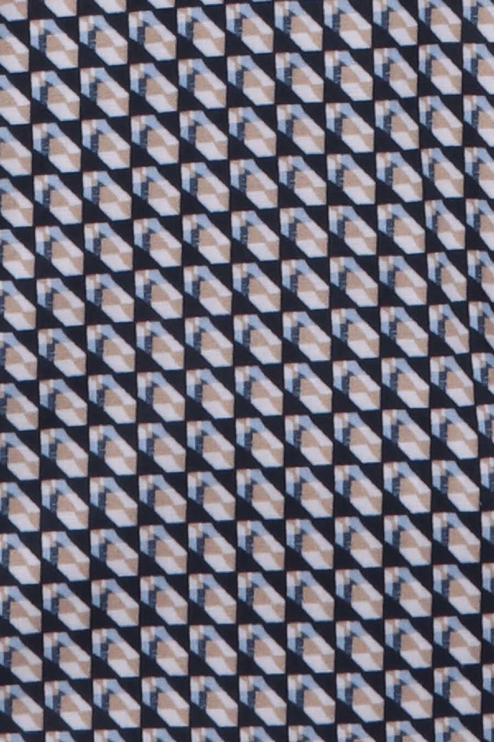 OLYMP No. Six super Slim Hemd Langarm New Kent Kragen Muster Navy 39 Blau, 39 Blau