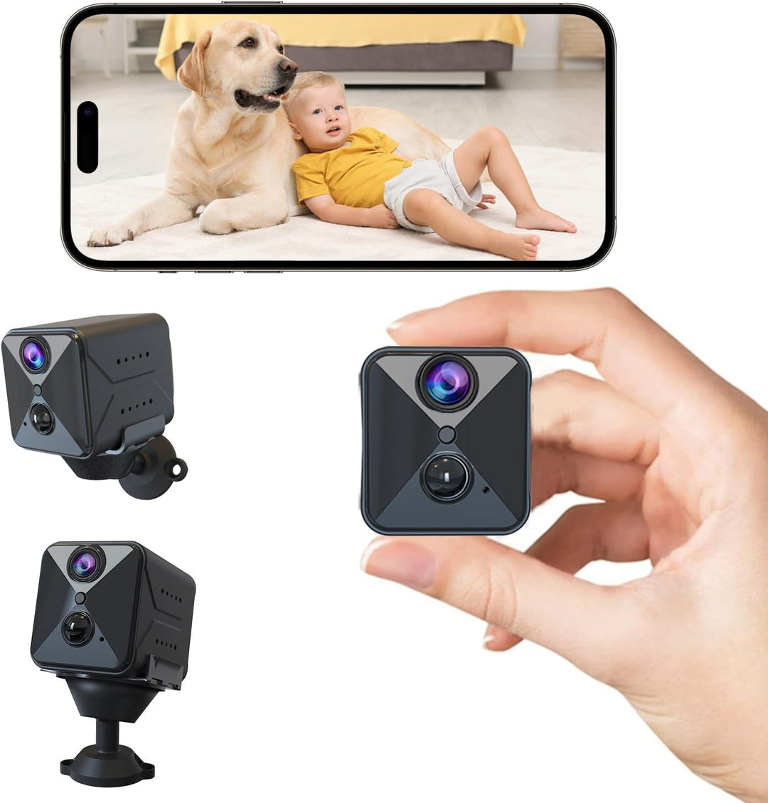 aidowocam Mini Kamera Full HD Kamera Überwachung Innen Überwachungskamera Live Übertragung Handy APP