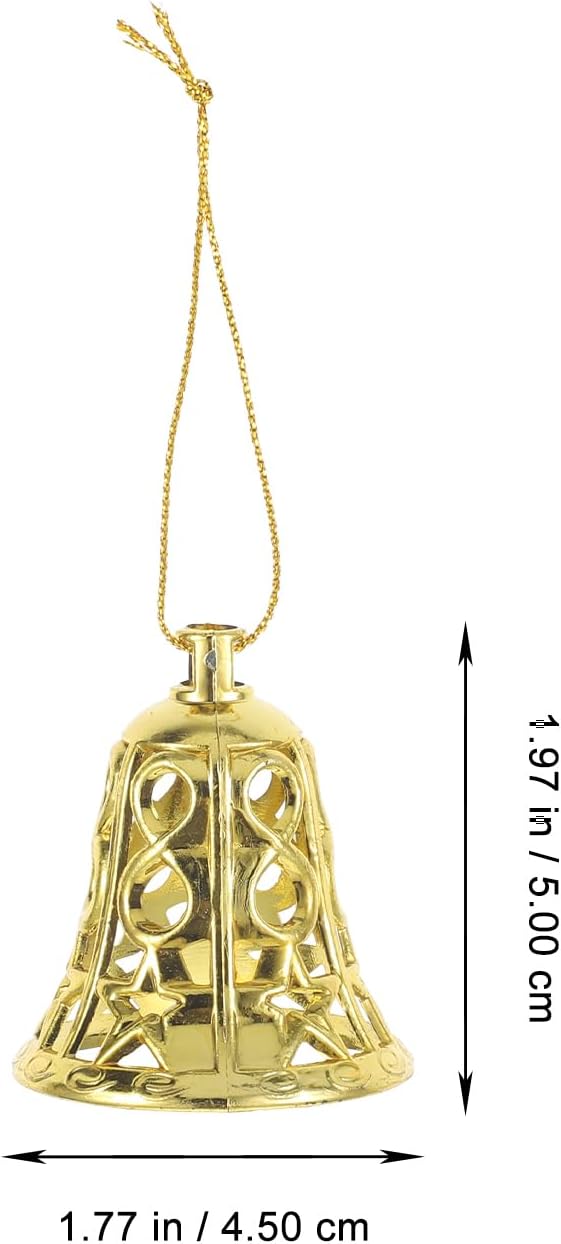 MAGICLULU 12 Stück Weihnachtliche Kunststoff-Glöckchen-Ornamente Weihnachtsbaumschmuck Kunststoff-Gl
