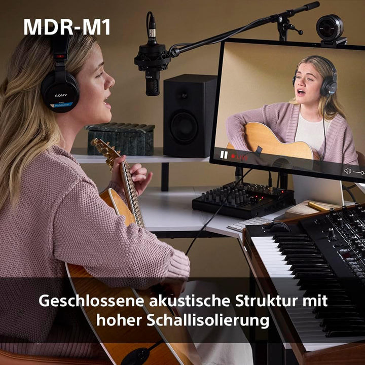 Sony MDR-M1 Studio-Kopfhörer mit geschlossenem Rücken - kabelgebunden, Ultra-Breitband-Wiedergabe (5