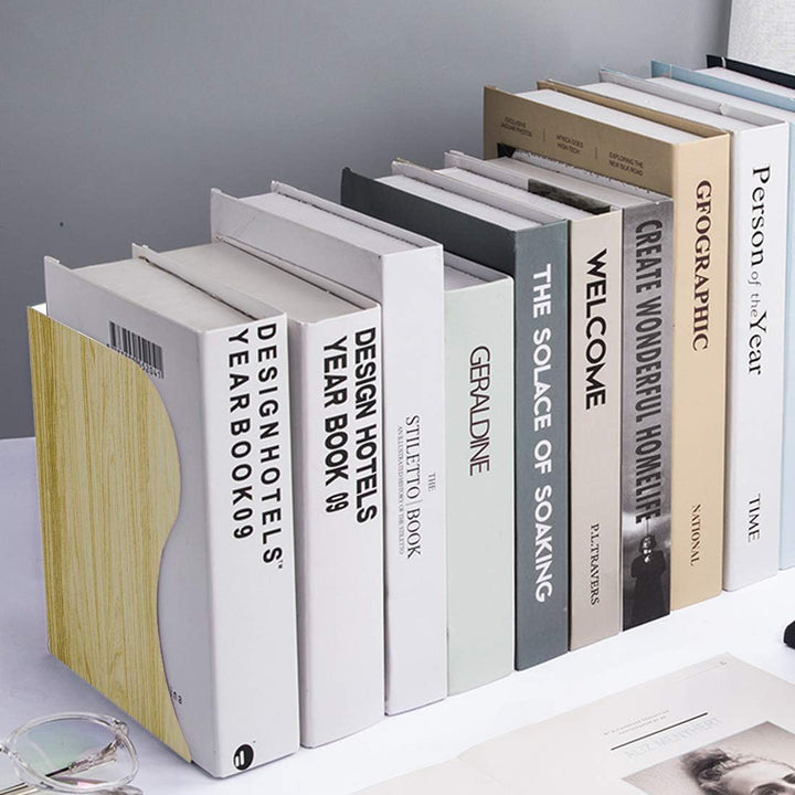 DIFIT Buchstütze, Buchstützen, Buchstütze Metall, 2 Stück Bücherhalter, Verstellbare Buchstütze, Büc