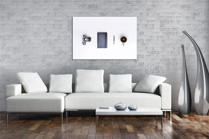 deyoli Stillleben einer Kamera und Notebook im Format: 80x60 als Leinwandbild, Motiv fertig gerahmt