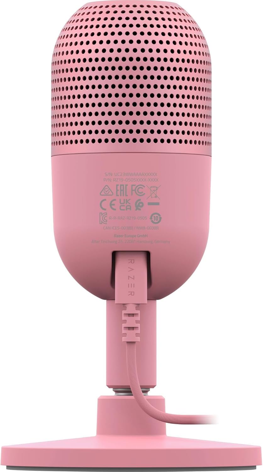 Razer Seiren V3 Mini - Ultrakompaktes USB-Mikrofon (14mm Supernieren Kondensatormikrofon, Tap-to-Mut