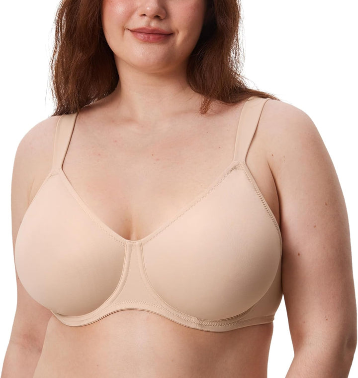 DELIMIRA Damen T-Shirt Minimizer BH mit Bügel Grosse Grössen Ohne Gepolstert 110D Beige, 110D Beige