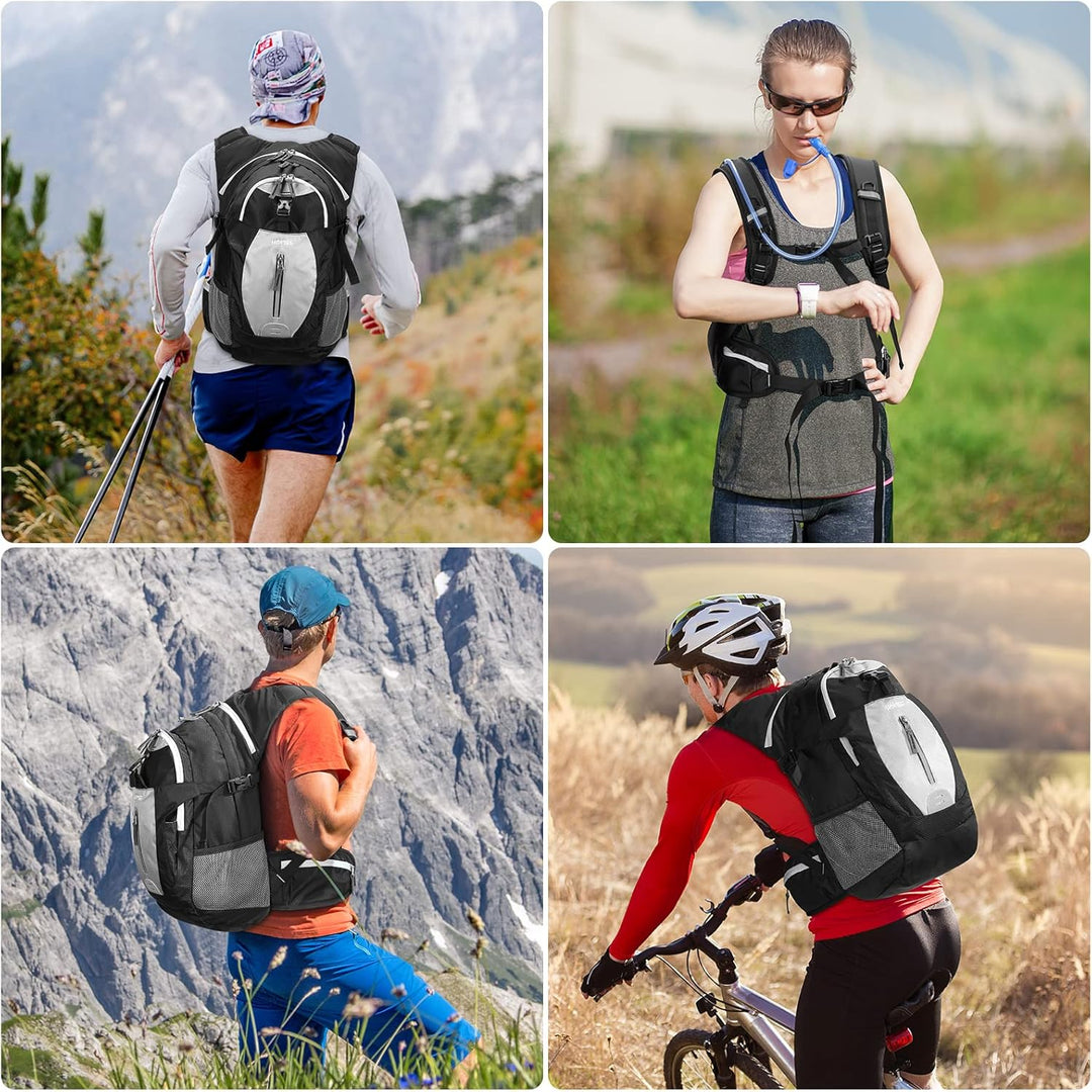 HOMIEE Fahrradrucksack Wasserdichter Ultraleicht für Damen Herren, Sportrucksack mit Regenschutz Hel