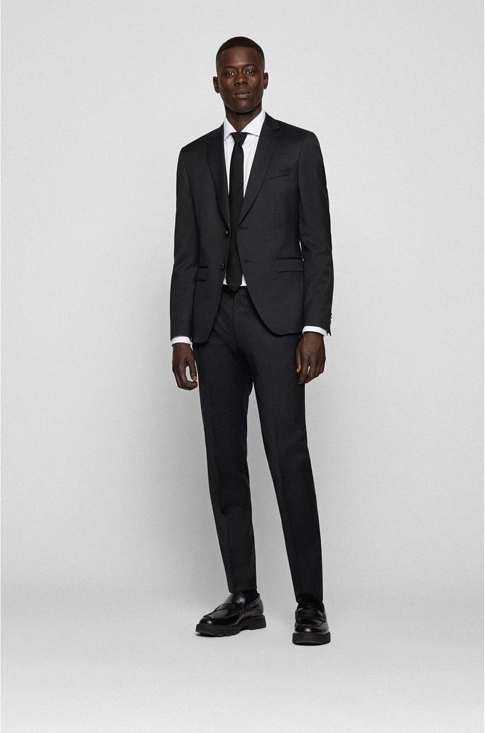BOSS Herren P-HANK-spread-C1-222 Strukturiertes Slim-Fit Hemd aus funktionalem Stretch-Jersey 44 Wei