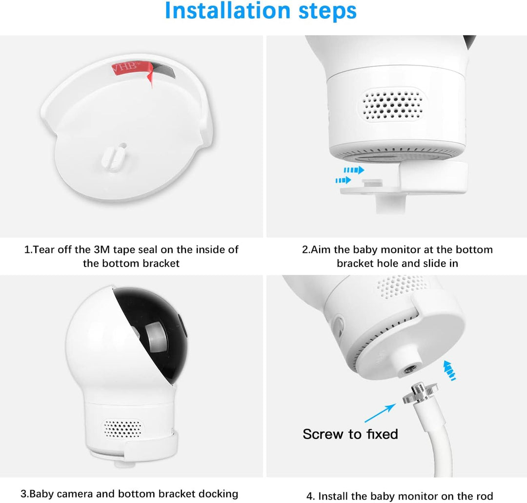 HOLACA Babyphone mit Kamera Halterung für eufy Security SpaceView Babyphone mit 5 Zoll LCD-Display,