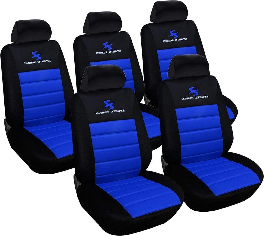 WOLTU AS7256-5 5er Sitzbezüge Auto Einzelsitzbezug universal Grösse, Komplettset, blau, blau