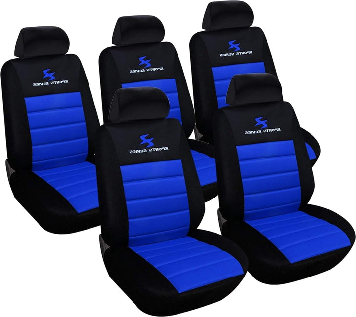 WOLTU AS7256-5 5er Sitzbezüge Auto Einzelsitzbezug universal Grösse, Komplettset, blau, blau
