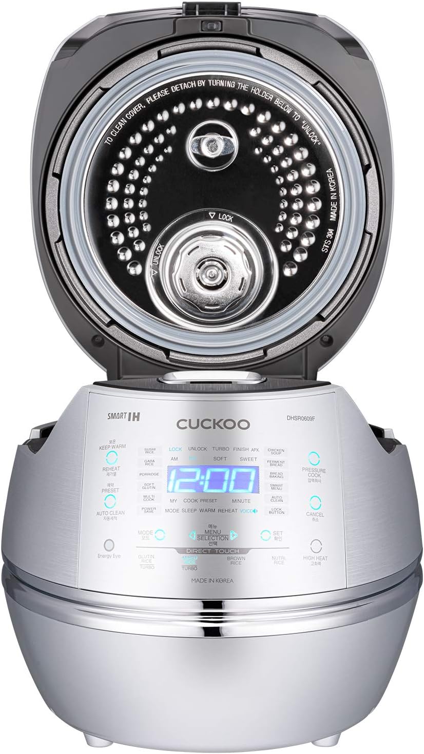 CUCKOO CRP-DHSR0609F Reiskocher Silber mit Display, 1090 W