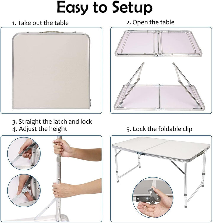 Qimu Niedriger faltbarer Campingtisch, leichter Aluminium-Picknicktisch, Laptop-Betttisch, tragbarer