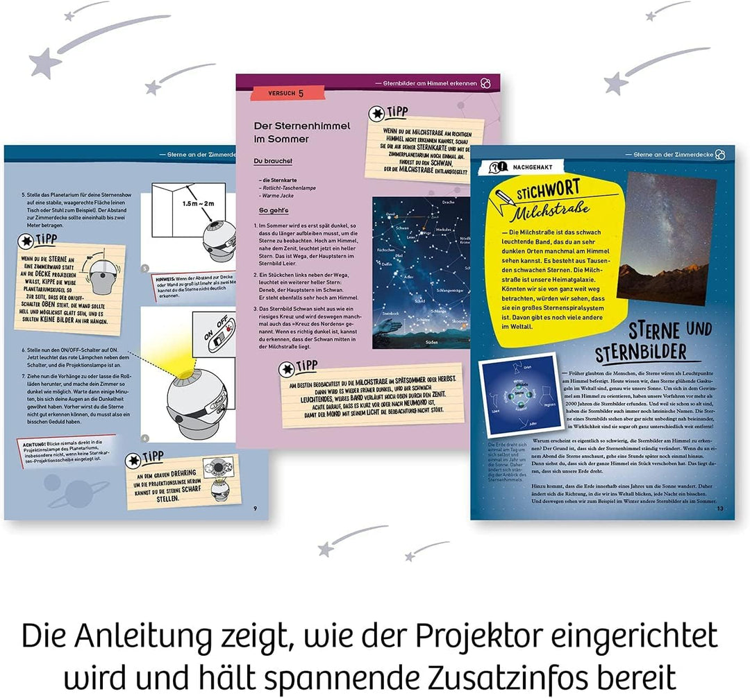 Kosmos 671549 Planetarium - Projektor mit 2 auswechselbaren Sternkarten, spannende Infos zu Sternen,