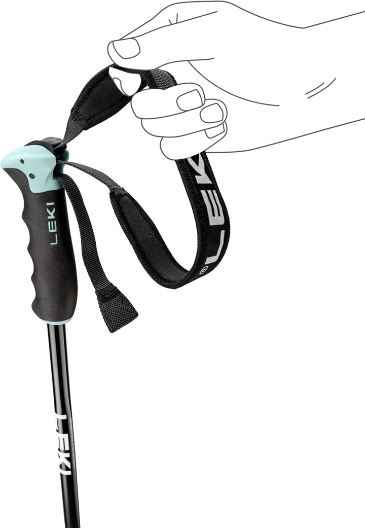 LEKI Damen Neolite Airfoil Skistöcke gunmetal-black-light turquoise 125, gunmetal-black-light turquo