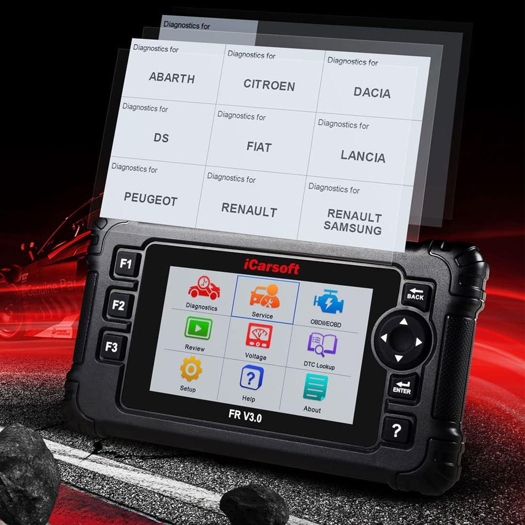 iCarsoft FR V3.0 – Koffer / Diagnosewerkzeug für Autos, leistungsstark, kompatibel mit Peugeot, Citr