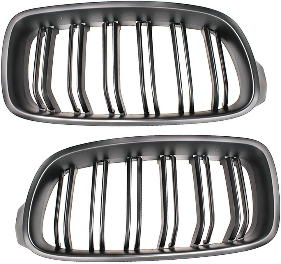 HZTWFC Sportgrill Grills Nierengitter Dual Slat Mattschwarzer Frontstossstangengrill für BMW 3er F30