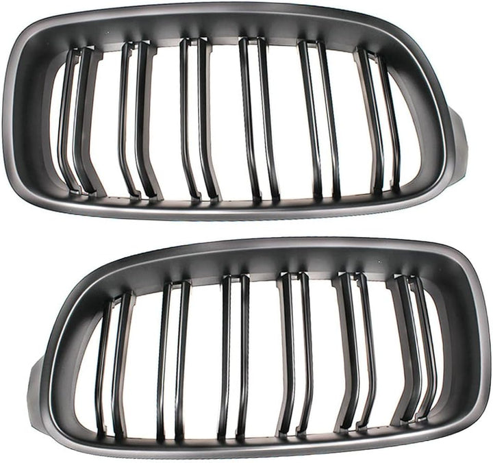 HZTWFC Sportgrill Grills Nierengitter Dual Slat Mattschwarzer Frontstossstangengrill für BMW 3er F30